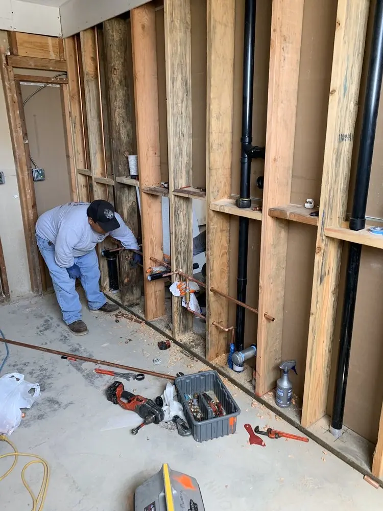 Commercial rough-in plumbing for Trenchless Sewer Repair in Brea